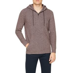 Flag & Anthem Men’s Brown Knit Hooded Sweater Pullover Medium NWT Casual Warm